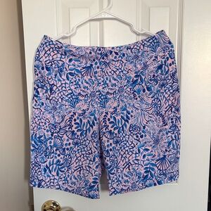Lilly Pulitzer Blue and Pink Patterned Women's Shorts
